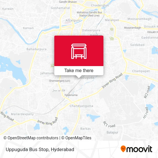Uppuguda Bus Stop map