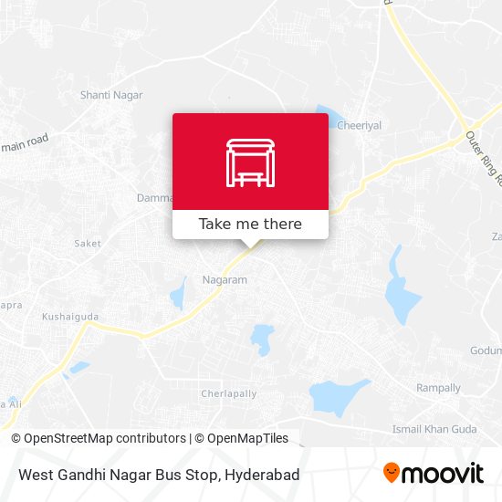 West Gandhi Nagar Bus Stop map