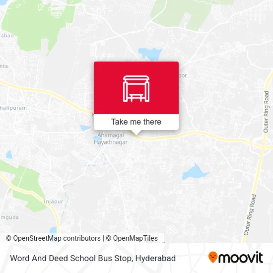 Word And Deed School Bus Stop map