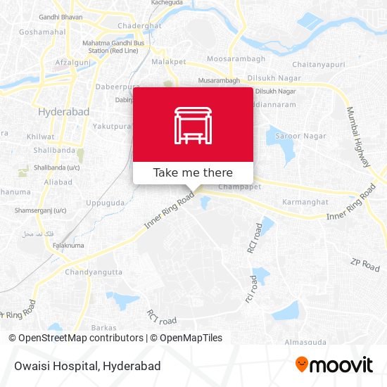 Owaisi Hospital map