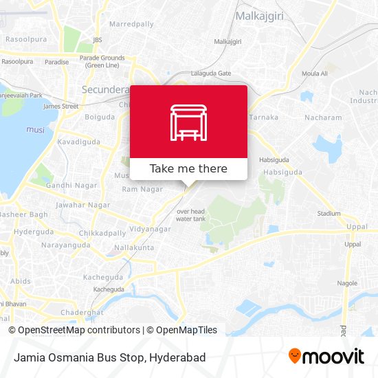 Jamia Osmania Bus Stop map