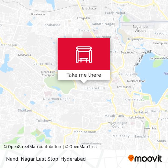 Nandi Nagar Last Stop map