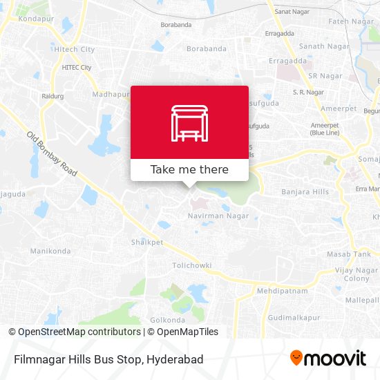 Filmnagar Hills Bus Stop map