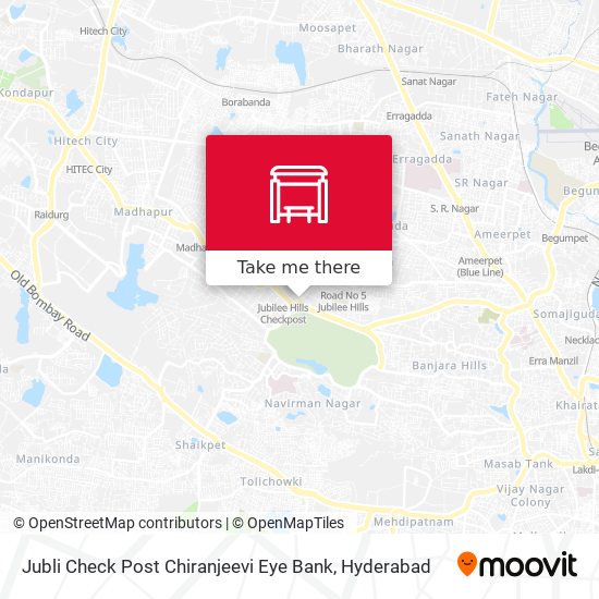 Jubli Check Post Chiranjeevi Eye Bank map