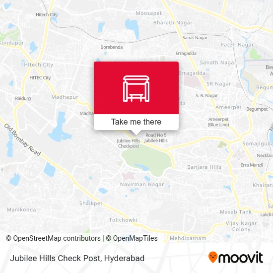Jubliee Hills Check Post map