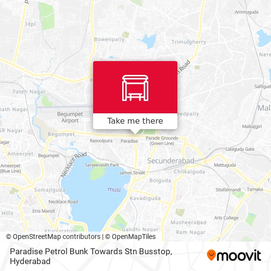 Paradise Petrol Bunk Towards Stn Busstop map