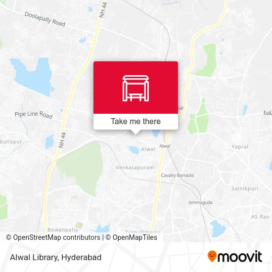 Alwal Library map
