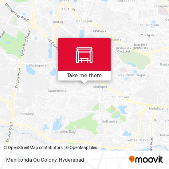 Manikonda Ou Colony map