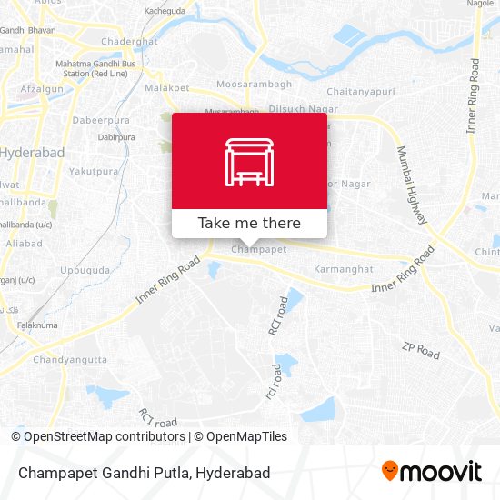 Champapet Gandhi Putla map