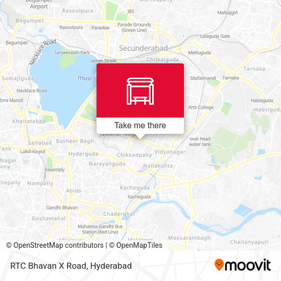 RTC Bhavan X Road map