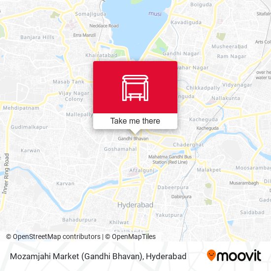 Mozamjahi Market (Gandhi Bhavan) map