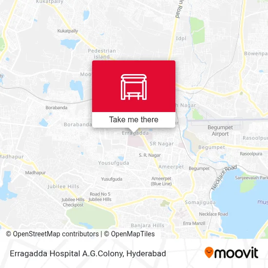 Erragadda Hospital A.G.Colony map