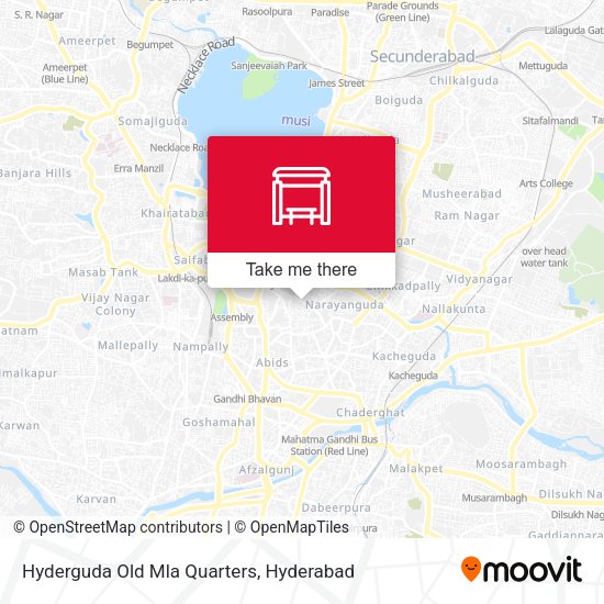 Hyderguda Old Mla Quarters map