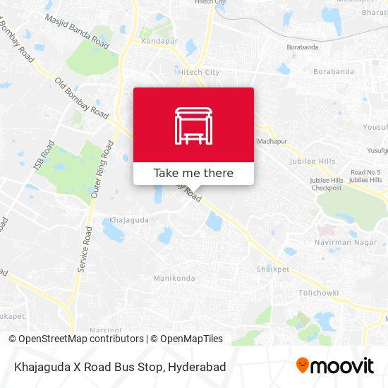 Khajaguda X Road Bus Stop map