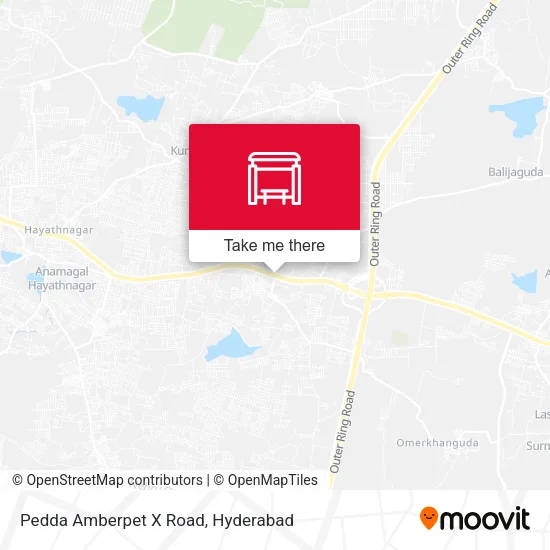 Pedda Amberpet X Road map