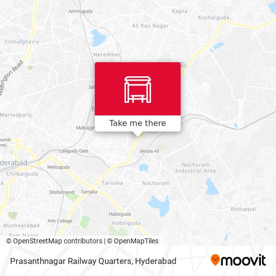 Prasanthnagar Railway Quarters map
