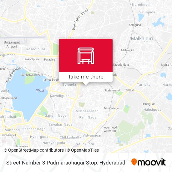 Street Number 3 Padmaraonagar Stop map