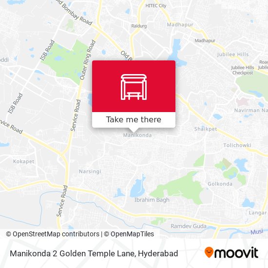 Manikonda 2 Golden Temple Lane map