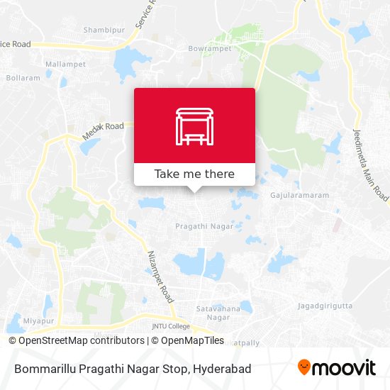 Bommarillu Pragathi Nagar Stop map