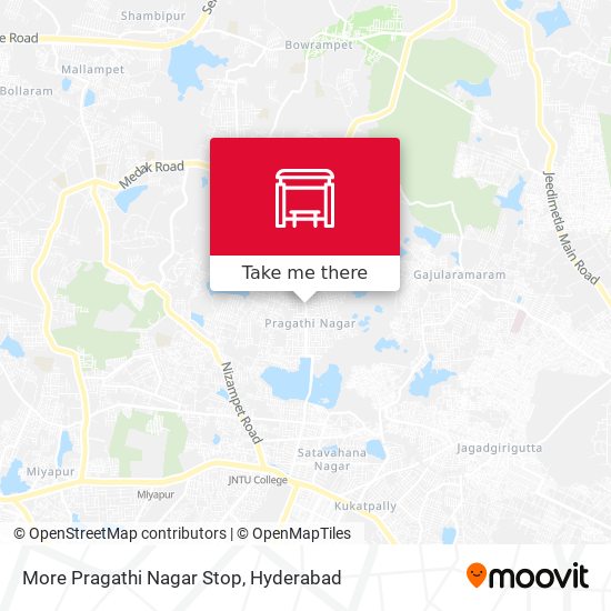 More Pragathi Nagar Stop map
