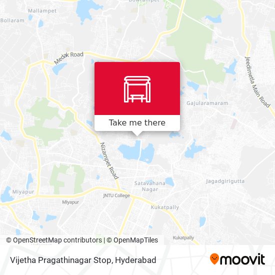 Vijetha Pragathinagar Stop map