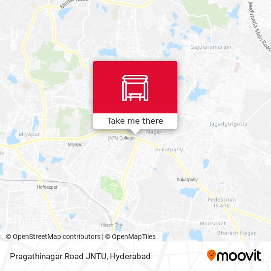 Pragathinagar Road JNTU map