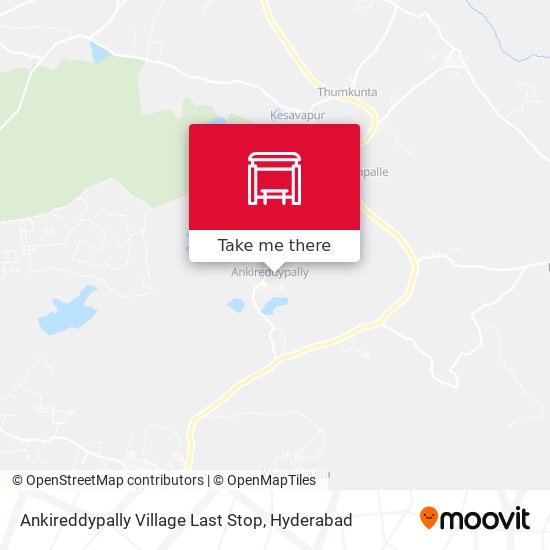 Ankireddypally Village Last Stop map