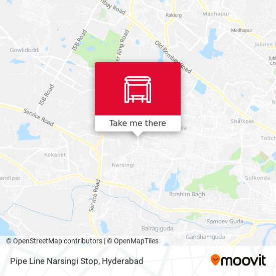 Pipe Line Narsingi Stop map