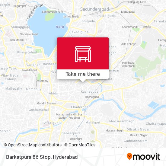 Barkatpura 86 Stop map