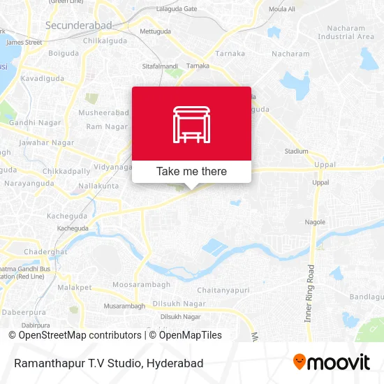 Ramanthapur T.V Studio map