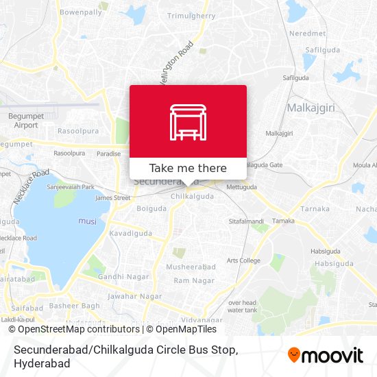 Secunderabad / Chilkalguda Circle Bus Stop map