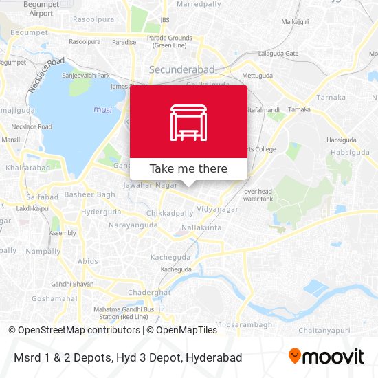 Msrd 1 & 2 Depots, Hyd 3 Depot map