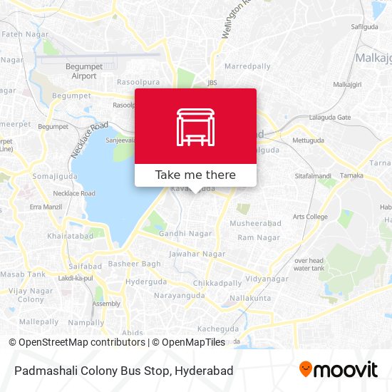 Padmashali Colony Bus Stop map