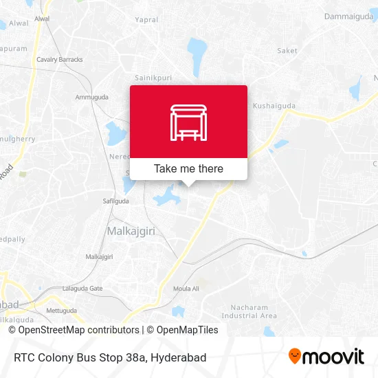 RTC Colony Bus Stop 38a map