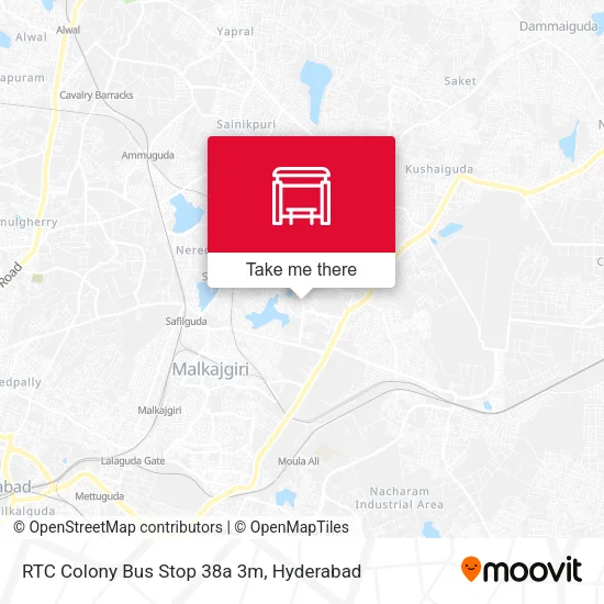 RTC Colony Bus Stop 38a 3m map