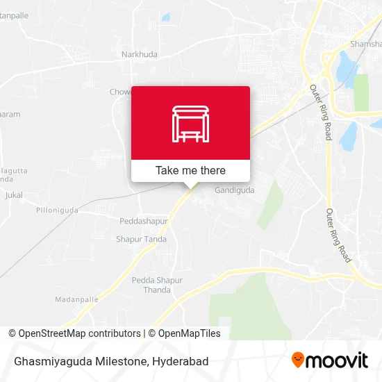 Ghasmiyaguda Milestone map