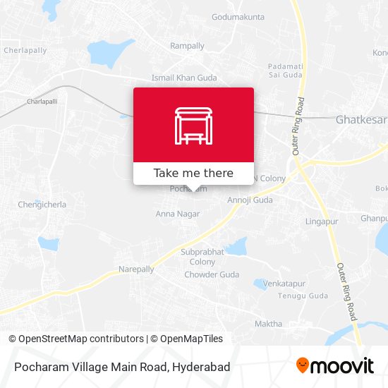 Pocharam Village Main Road map
