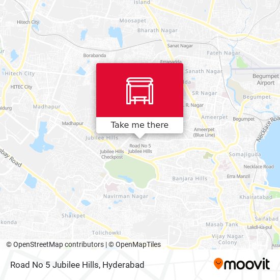 Road No 5 Jubilee Hills map