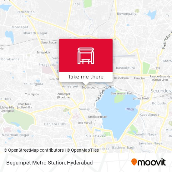 Begumpet Metro Station map