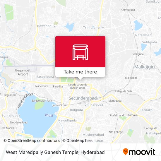 West Maredpally Ganesh Temple map