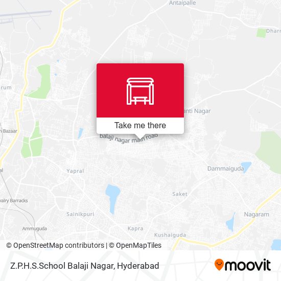 Z.P.H.S.School Balaji Nagar map