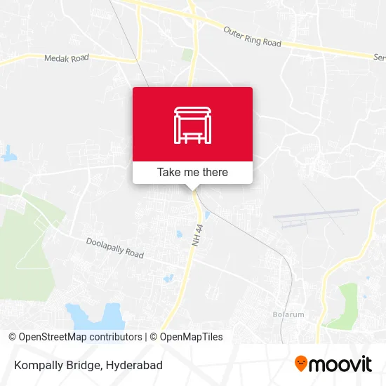 Kompally Bridge map