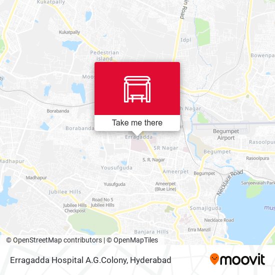 Erragadda Hospital A.G.Colony map