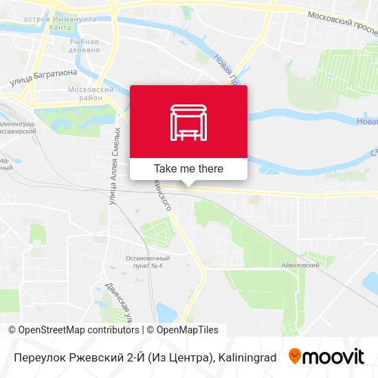 Переулок Ржевский 2-Й (Из Центра) map