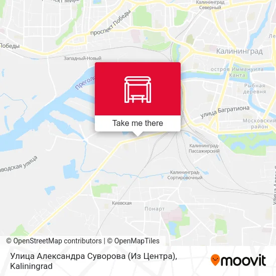 Улица Александра Суворова (Из Центра) map