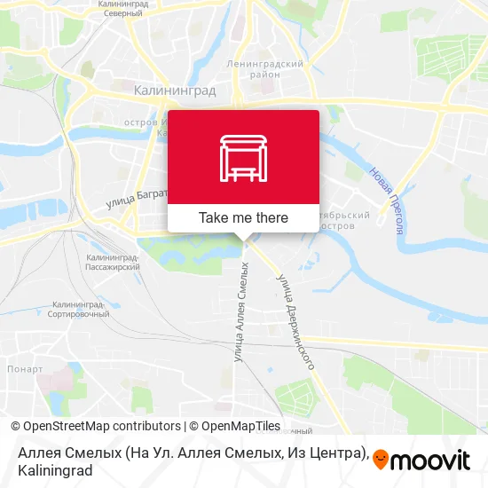 Аллея Смелых (На Ул. Аллея Смелых, Из Центра) map