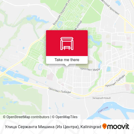 Улица Сержанта Мишина (Из Центра) map