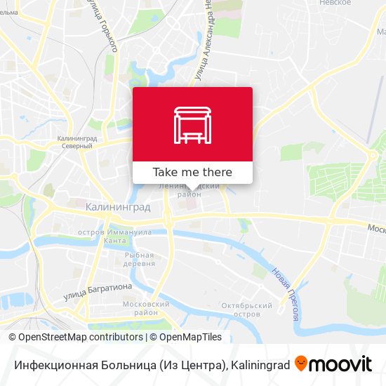 Инфекционная Больница (Из Центра) map