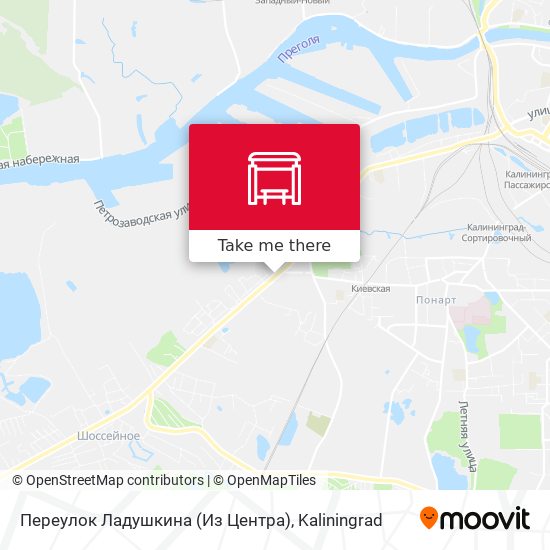 Переулок Ладушкина (Из Центра) map