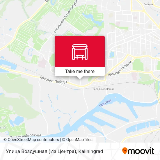 Улица Воздушная (Из Центра) map